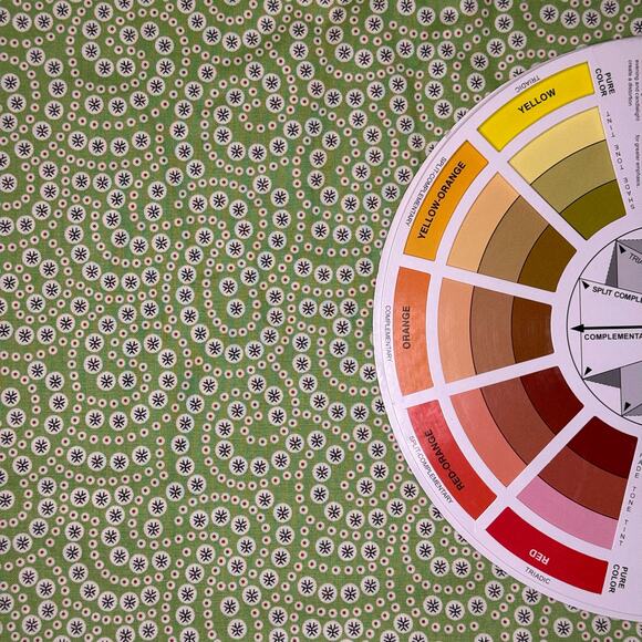 Retro Ho Ho Green Snowball Swirl by Renee Nanneman for Andover Fabrics- 1/2 yard - Picture 2 of 7